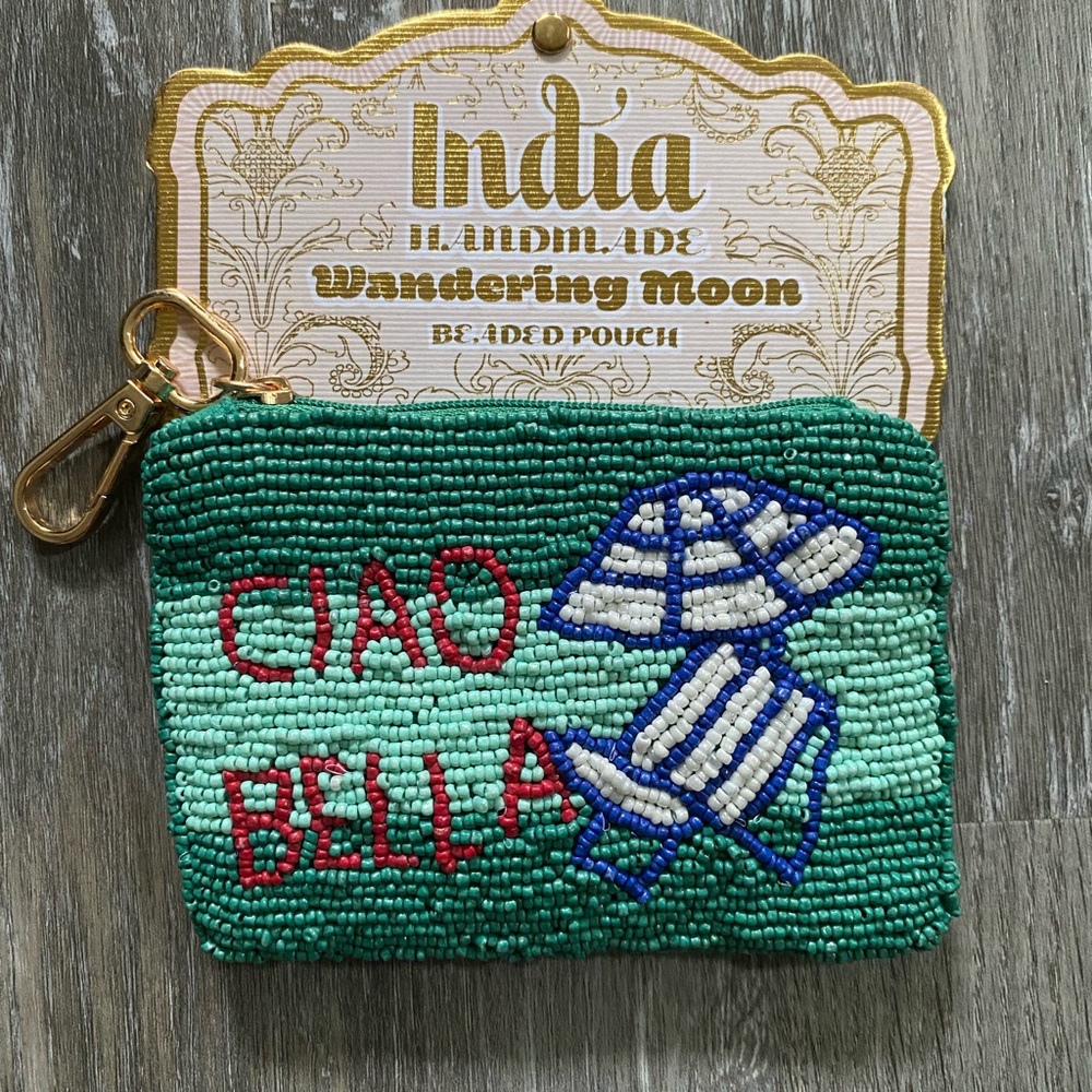 Wandering Moon beaded pouch